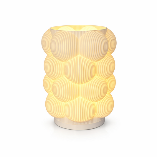 Bubble lamp 3D printed in Australia — modern shatterproof side table light
