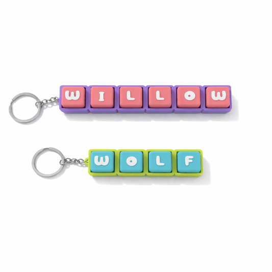 Name clicker keychains 1 to 9 letters — personalised Australian fidget gift