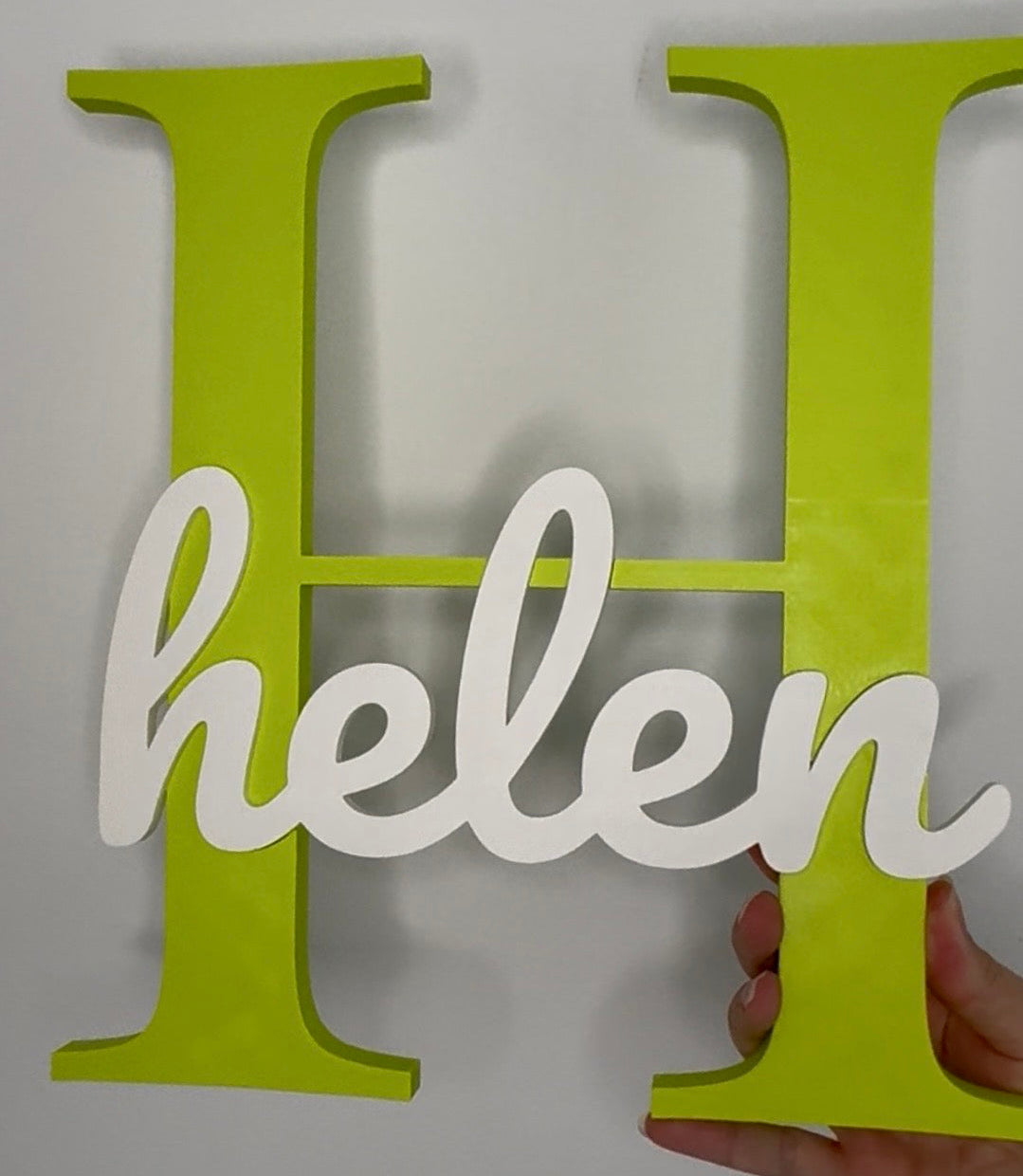 3D printed custom initial Helen