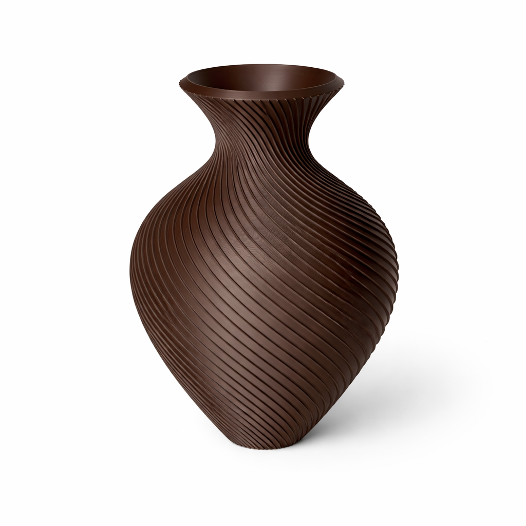 Swirl top view vase 3D printed in Australia — aesthetic minimalist home decor