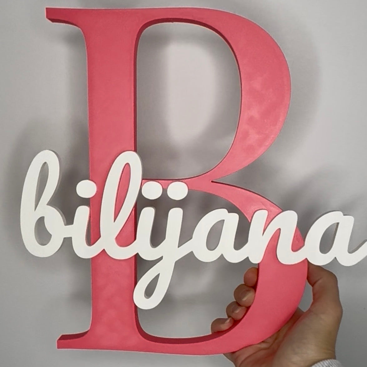 Custom Initial Name Bilijana 3D printed
