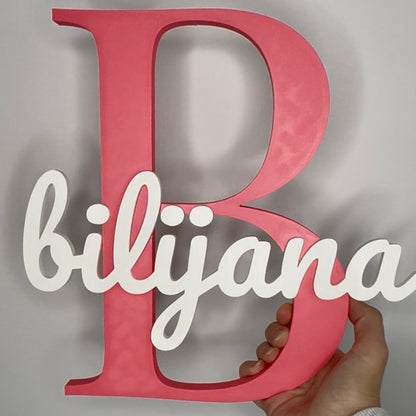 Custom Initial Name Bilijana 3D printed