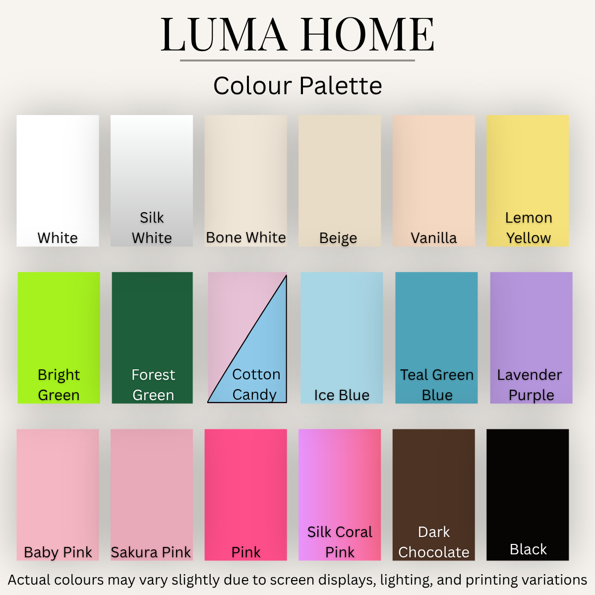 Colour Palette Luma Home