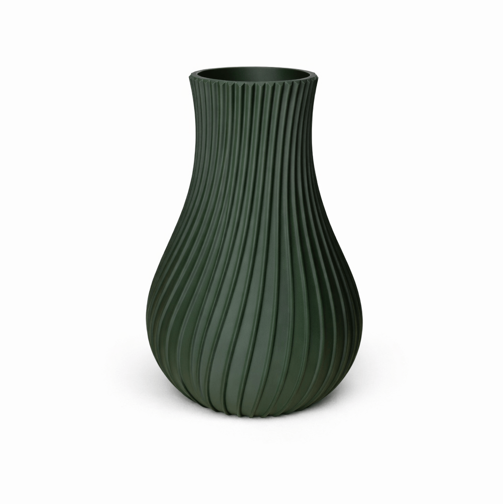 Bell bottom vase 3D printed in Australia — minimalist retro-shaped home decor