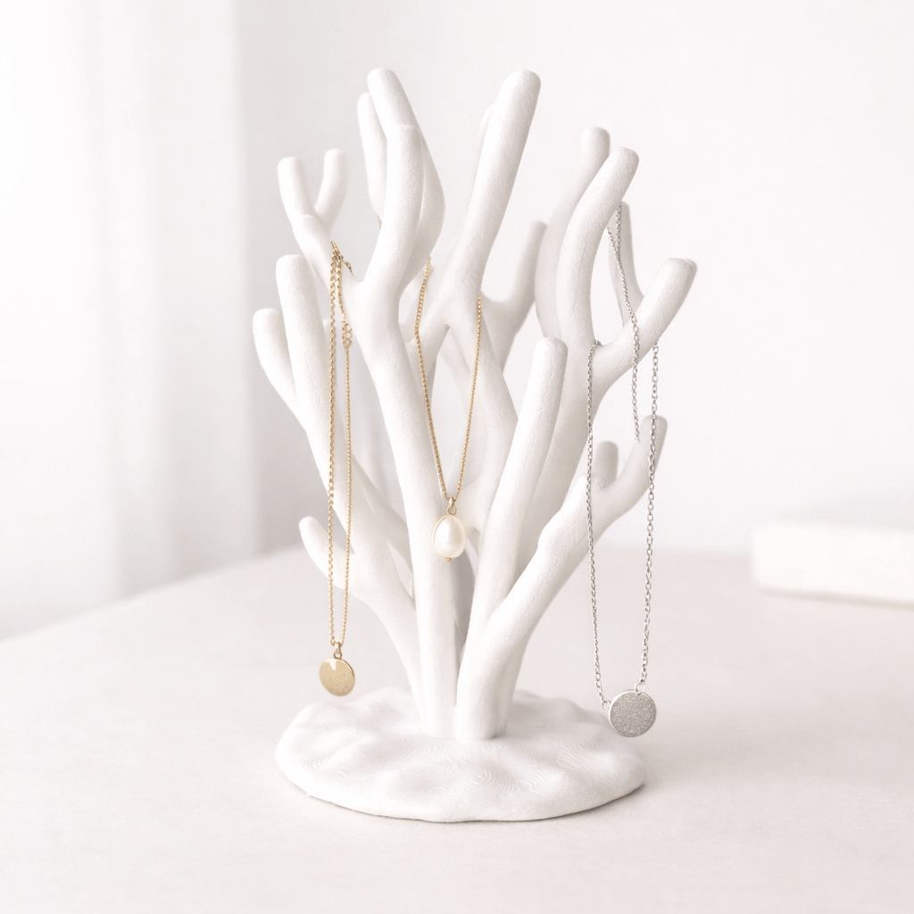 Coral jewellery stand close up showing branch detail — Australian 3D printed decor
