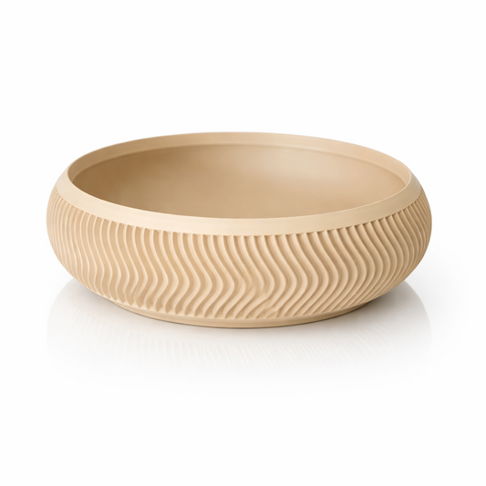 Ripple bowl 3D printed in Australia — decorative shatterproof bowl for home