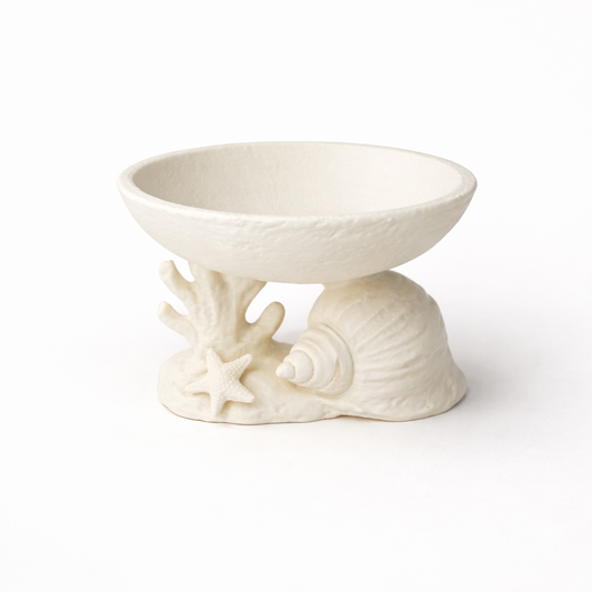 Seashell bowl 3D printed in Australia — decorative coastal home decor