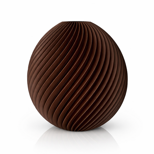 Spiral vase 3D printed in Australia — sculptural minimalist home decor