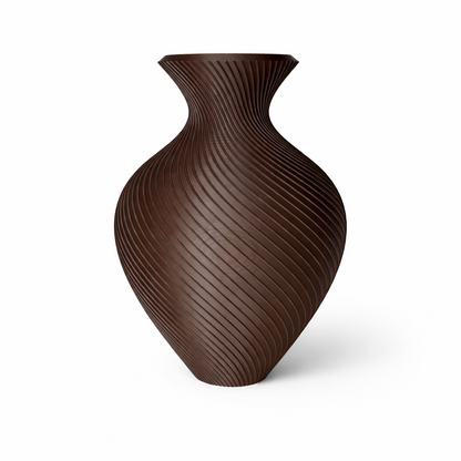 Swirl vase 3D printed in Australia — aesthetic minimalist home decor